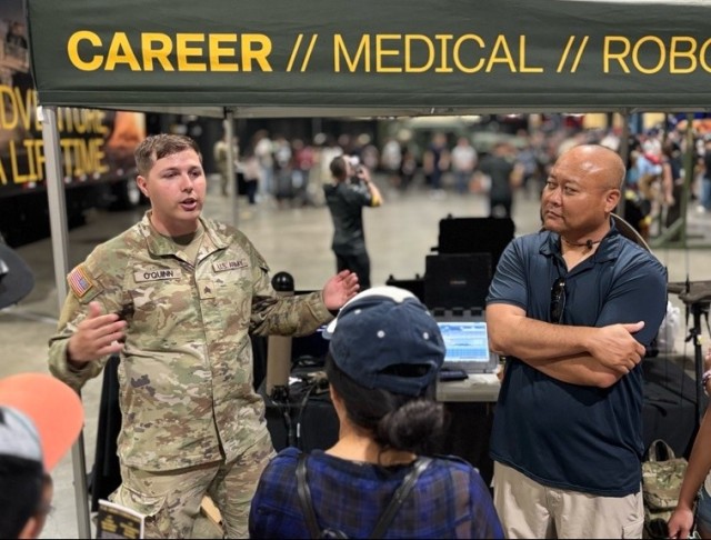Explosive Ordnance Disposal techs support US Army recruiting at Long Beach Grand Prix