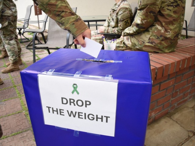 Walk weighted words promote awareness of mental health at the Humphreys camp
