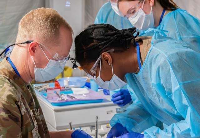 US military medical personnel conduct humanitarian civic assistance at African Lion 2025