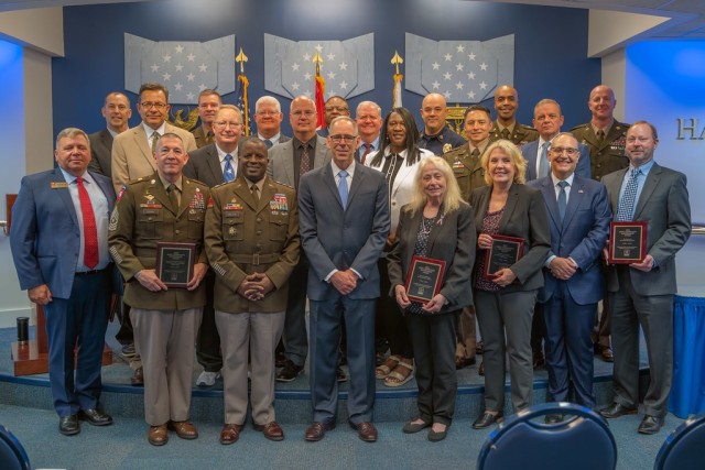 WASHINGTON, D.C. - Joining Picatinny Arsenal in receiving the 2024 Army Community Partnership Award during a ceremony at the Pentagon Hall of Heroes on May 15 were:...