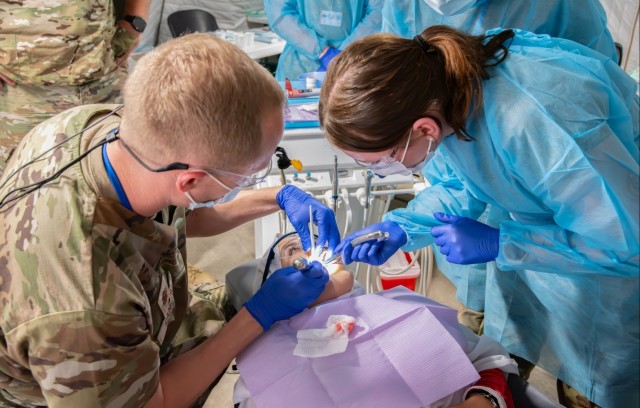 US military medical personnel conduct humanitarian civic assistance at African Lion 2025