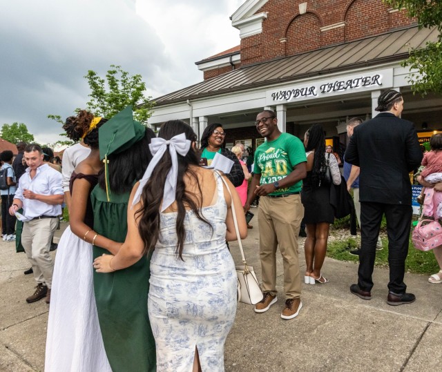 The Fort Knox Middle High School Class of 2025 graduates at Fort Knox, Kentucky, May 18, 2024. Family and friends filled Waybur Theater to watch their students walk the stage and flip their tassels.