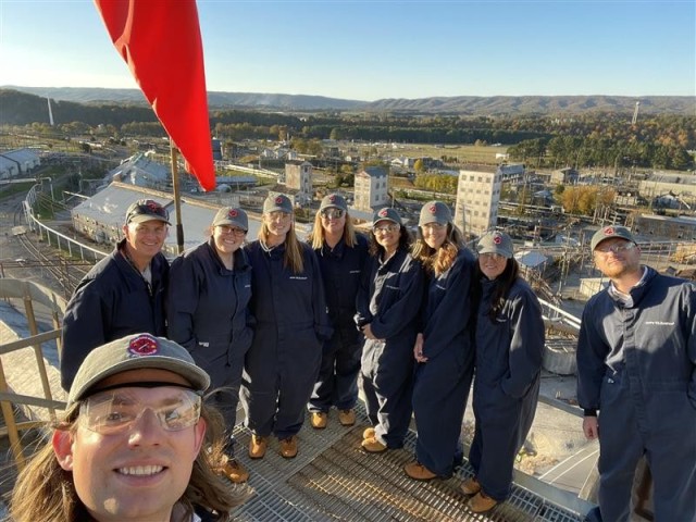 During an industry day held at Radford Army Ammunition Plant in Radford, Virginia, Oct. 22-23, 2024, several potential industry partners attended a government briefing on the background of the plant, and took windshield tours of the facility.