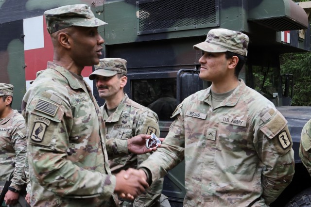 Soldier Received Challenge Coin