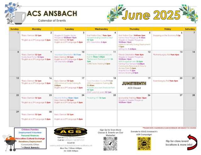 ACS Calendar - June 2025