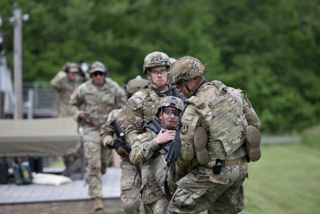 Soldiers compete in the Army Futures Command Best Squad Competition May 12-16, 2025, at Aberdeen Proving Ground, Maryland. The winning squad will represent AFC at the U.S. Army level best squad competition. (U.S. Army photo by Greg Newswanger)