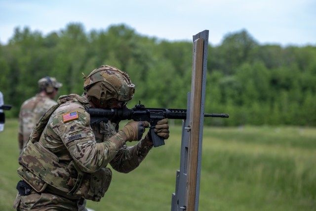 Soldiers compete in the Army Futures Command Best Squad Competition May 12-16, 2025, at Aberdeen Proving Ground, Maryland. The winning squad will represent AFC at the U.S. Army level best squad competition. (U.S. Army photo by Greg Newswanger)
