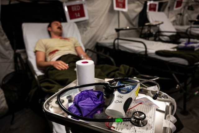 512th Field Hospital conducts mass casualty exercise with partner nation medics at Vepriai Rocket Base during DEFENDER 2025