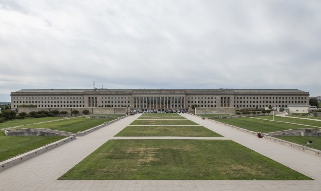 A side view of the Pentagon, Washington, D.C., May 11, 2021.