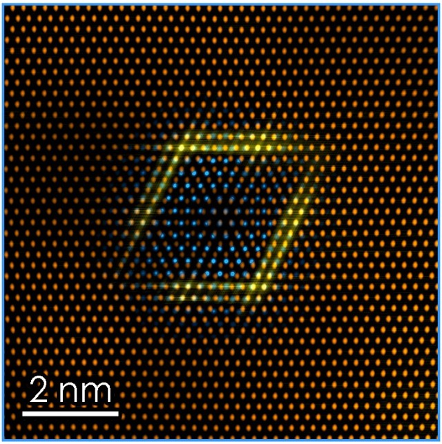 Closeup nanocrystalline copper-tantalum-lithium alloy