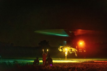 Aviation, sustainment teams conduct night missions at Fort Eisenhower