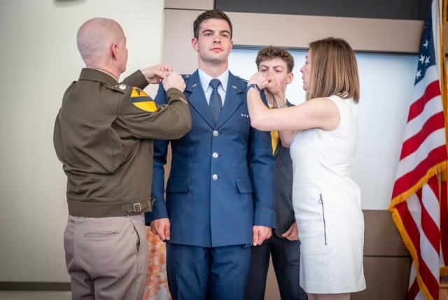 (From the left) Lt. Col. Benjamin P. Clark, 2nd Lt. Easton Clark, Reagan Clark and Jennifer Clark