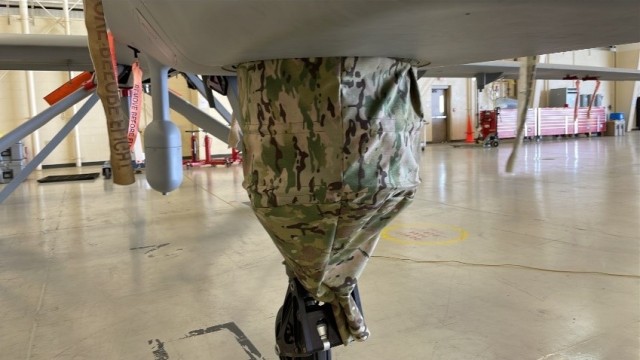 A Common Sensor Payload covered in a cooling shroud.