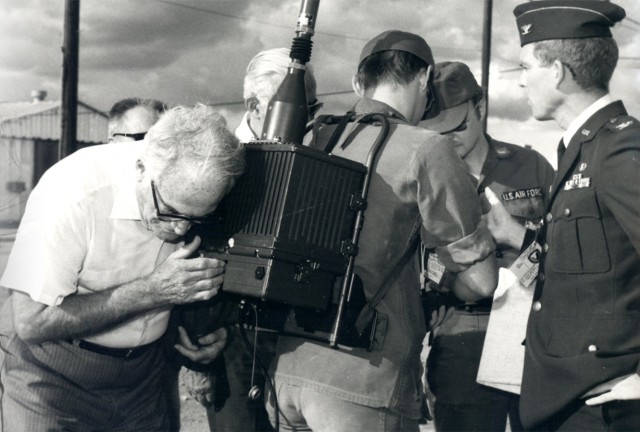 By the early 1980s, Global Positioning Satellite (GPS) technology had been miniaturized to the point that a man portable backpack weighing a mere 25 pounds began testing with Soldiers at U.S. Army Yuma Proving Ground (YPG). Here, then-U.S. Senator...