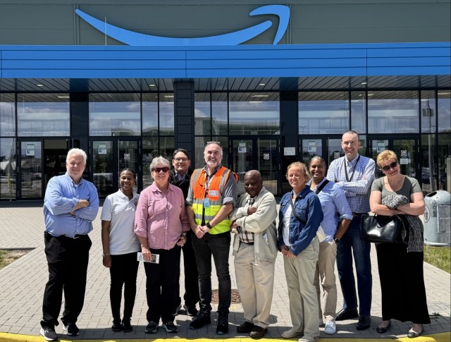 405th AFSB conducts professional development staff visit to Amazon fulfillment center