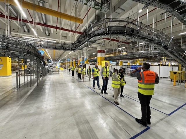 405th AFSB conducts professional development staff visit to Amazon fulfillment center