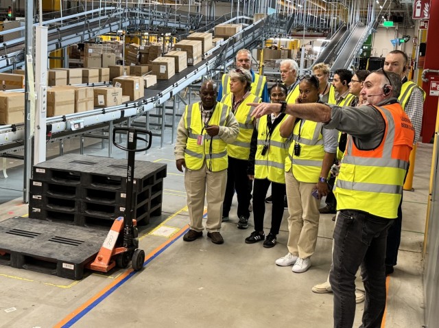 405th AFSB conducts professional development staff visit to Amazon fulfillment center