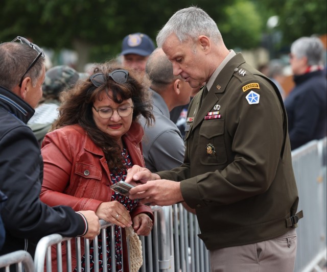 Lt. Gen. Charles Costanza, delivers remarks at ceremony honoring Gen. Eisenhower