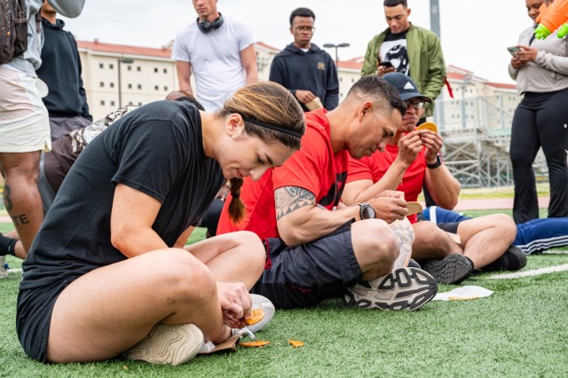 U.S. Army Soldiers participate in a “Squid Game” event held by Army Emergency Relief on Camp Humphreys, South Korea, May 19, 2025. AER held several events over the course of two days to spread awareness about AER’s programs for Soldiers....
