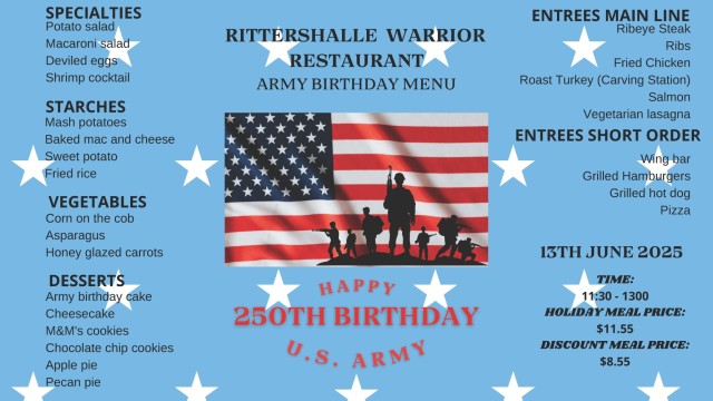 250th U.S. Army Birthday events in Bavaria