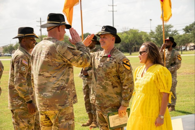 1st Cavalry Division Hosts Retreat Ceremony for Brigadier General Robert G. Born