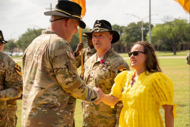 1st Cavalry Division Hosts Retreat Ceremony for Brigadier General Robert G. Born