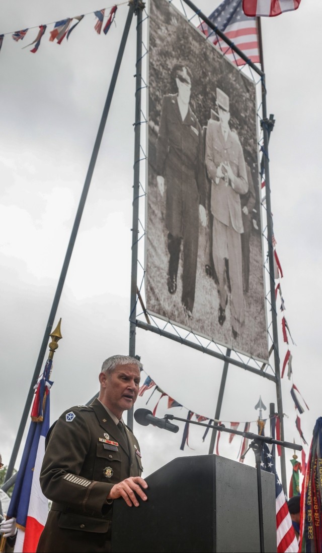 V Corps Commander Honors Eisenhower’s Legacy at Amfreville Ceremony