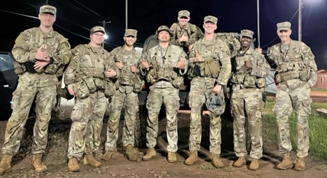 Photo: Main Command Post and Rear Command Post Office of the Staff Judge Advocate members after 25th Infantry Division Command Post Exercise 3 from 16-22 November 2024; Judge Advocates left to right, 1LT Dillion Springer, CPT Lawrence Robbins, SSG...
