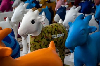 POZNAN, Poland – A pair of camouflaged goats now stand proudly among the newest additions to Poznań’s iconic goat statue collection – this time with a U...