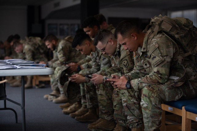 U.S. Army Soldiers attending the Basic Leaders Course take part in the installation-wide "Operation Ring the Bell" bone marrow drive as part of the Salute to Life bone marrow donation registry across Fort Bliss, Texas, August 6, 2024. The two-week...