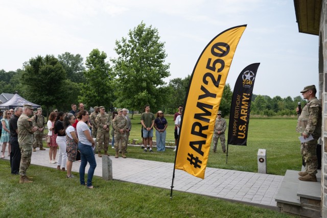 Brig. Gen. Ed Barker speaks to crowd