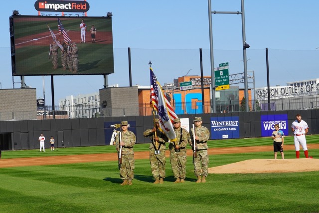 Chicago Dogs honor Army Reserve officer during the Army’s 250th Birthday