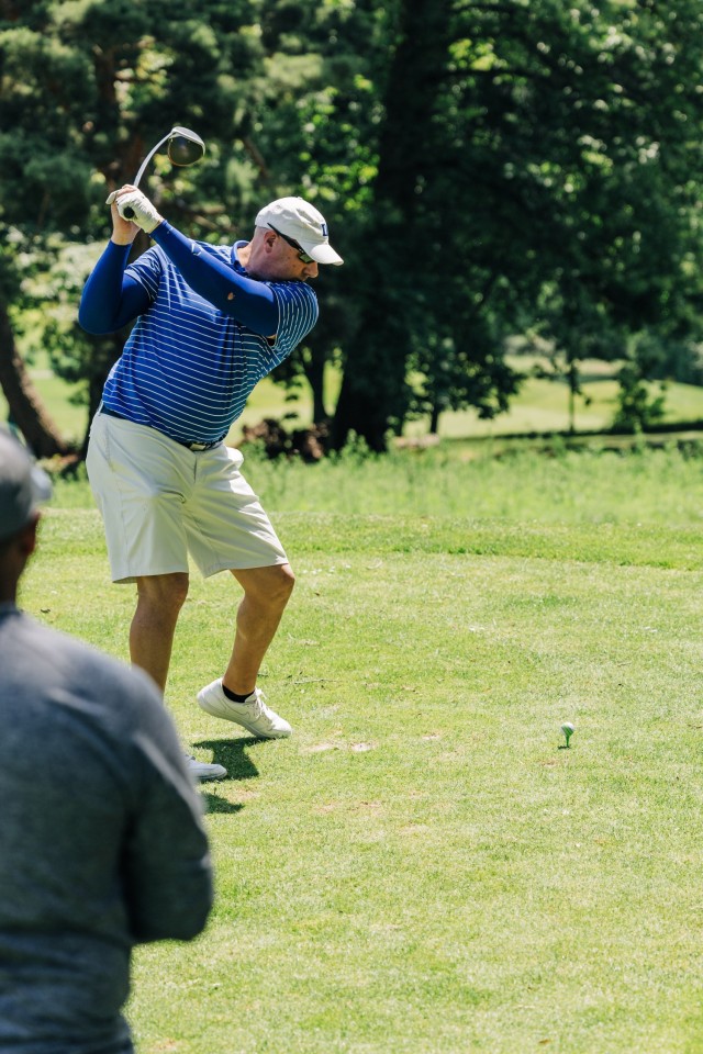 U.S. Army Soldiers compete in a golf scramble held as part of the U.S. Army Garrison Wiesbaden Commander’s Cup Sports Tournament in Wiesbaden, Germany June 12, 2025. 
...
