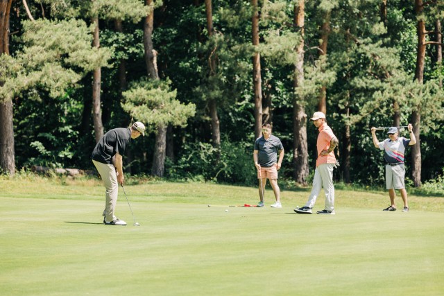 U.S. Army Soldiers compete in a golf scramble held as part of the U.S. Army Garrison Wiesbaden Commander’s Cup Sports Tournament in Wiesbaden, Germany June 12, 2025. 
...