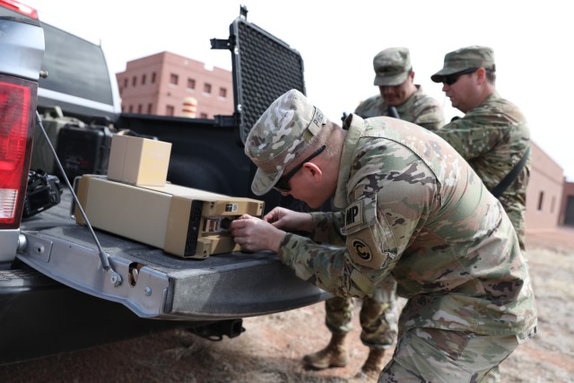 U.S. Army Sgt. Jared Phelps, 220th Military Policy Company, Colorado Army National Guard, assembles a counter-unmanned aerial system during a drone warfare familiarization course at a Fort Carson, Colorado, training range, April 15, 2025. The...