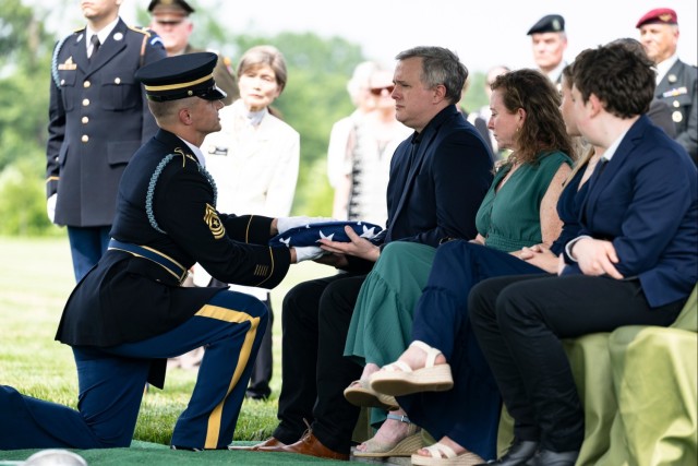 Military Funeral Honors are Conducted for U.S. Army Pfc. Darrell Bush in Section 81