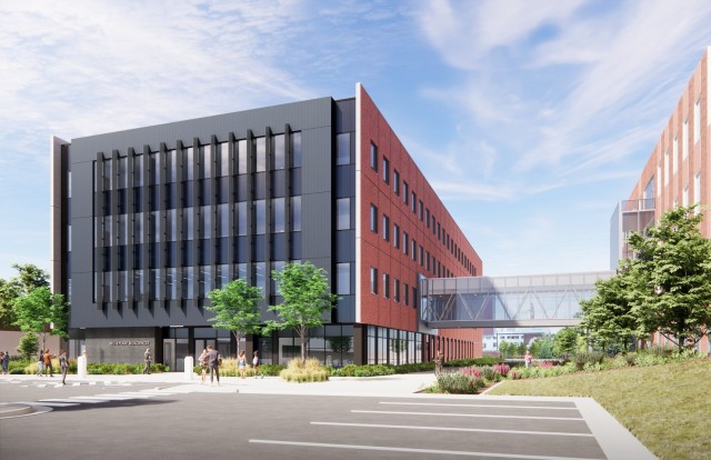 A digital rendering of Washington State University and USDA Agricultural Research Service&#39;s Plant Sciences Building. The project is expected to finish in spring of 2026.
