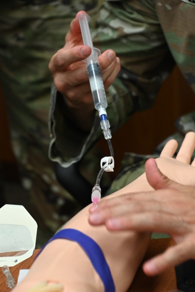 Keller Soldiers participated in scenarios focused on tactical combat casualty care including instructional didactics and hands-on training to increase medical knowledge.