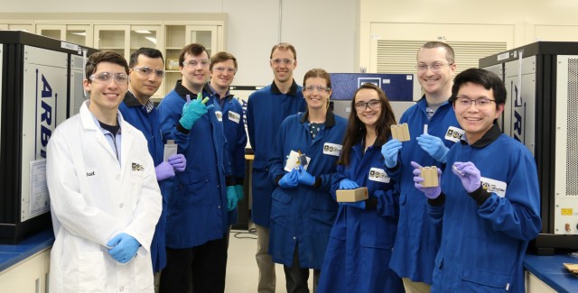 Army C5ISR Center engineers show batteries under research and development at Aberdeen Proving Ground, Maryland, in June 2025.