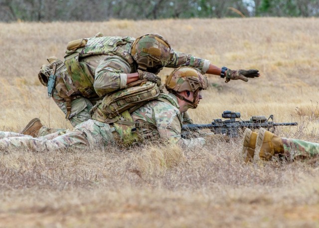 U.S Army Paratroopers assigned to 1st Battalion, 325th Airborne Infantry Regiment, 2nd Brigade Combat Team, 82nd Airborne Division, conduct a weapons squad live-fire exercise on Fort Liberty, North Carolina, Feb. 28, 2024. The event helped the...