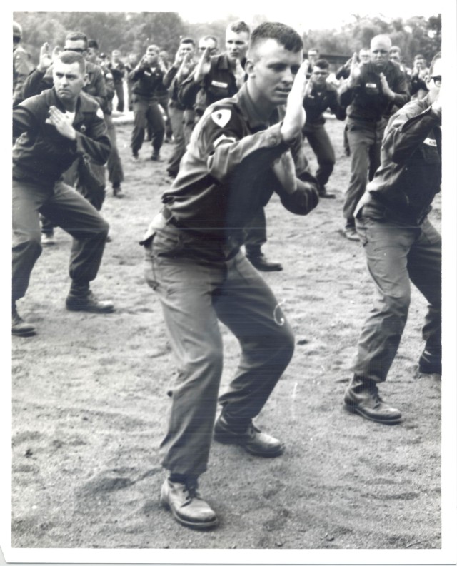 Reserve Officer Training Corps cadets train at Fort Knox, Kentucky in 1965.