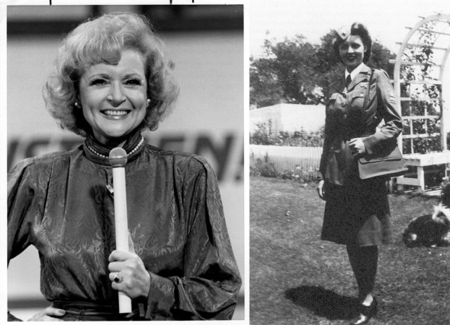 Comedian Betty White served as a member of the American Women’s Voluntary Services beginning in 1941. At the time women were not yet allowed to join the U.S. military.