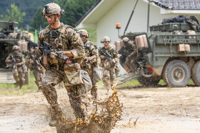 Soldiers in the 3rd Cavalry Regiment conduct operations during KCTC 24-06 in July 2024.