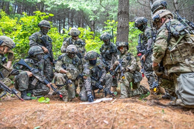 U.S. and ROK-A Soldiers prepare for their next operation during Korea Combat Training Center 24-06. (Photos courtesy of the Republic of Korea Army’s Facebook page)