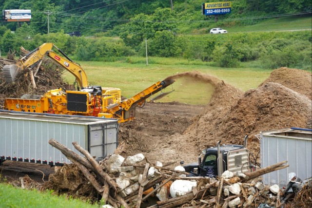 Waterway debris cleanup in Watauga County as part of Hurricane Helene relief efforts