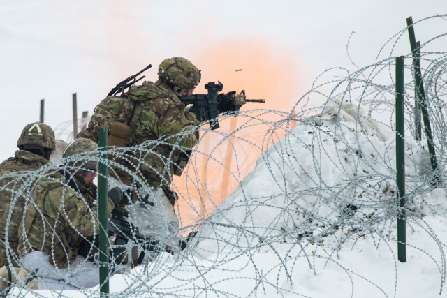 11th Airborne Soldiers must master the infantry battle drills with the added challenges of harsh terrain and unforgiving weather.