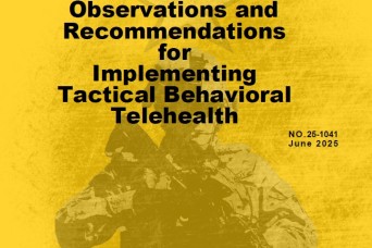 Observations and Recommendations for
Implementing Tactical Behavioral Telehealth