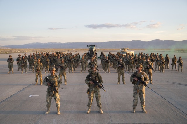 Security forces defenders from the 921st Contingency Response Squadron receive flare training during Exercise Dragon Spark at Amedee Army Airfield, Calif., April 11, 2025.