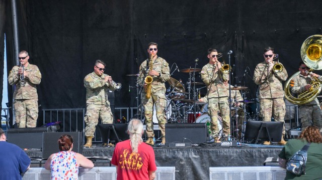 4th Infantry Division band kicks off  the Inaugural Front Range Freedom Fest at Iron Horse Park June 28, 2025. The night also included music from Anberlin, Vertical Horizon and Default along with over 20 different food vendors, bounce houses for...