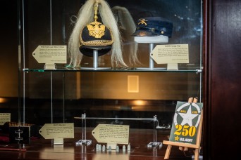 The story of the Army unfolds through historical uniforms and other artifacts 